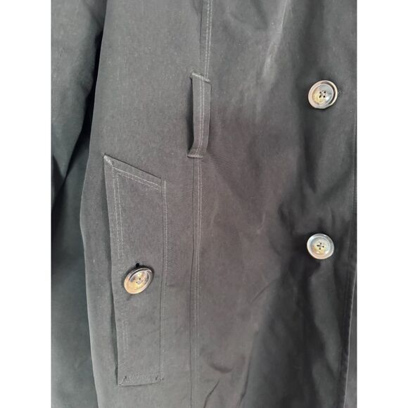 London Fog Black Button-Front Rain Coat – Women’s Size 2X - Picture 4 of 4